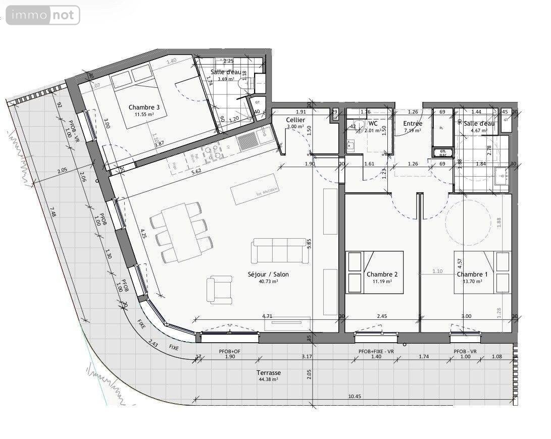 Appartement a vendre Gravelines 59820 Nord 97 m2 4 pièces 432000 euros