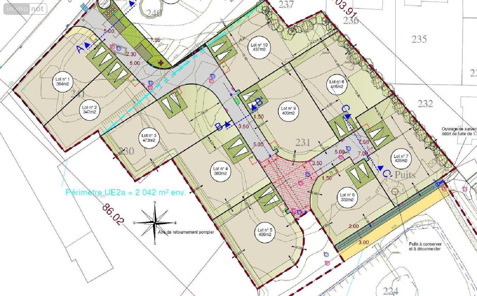 Terrain a batir a vendre Saint-Erblon 35230 Ille-et-Vilaine 473 m2  105600 euros