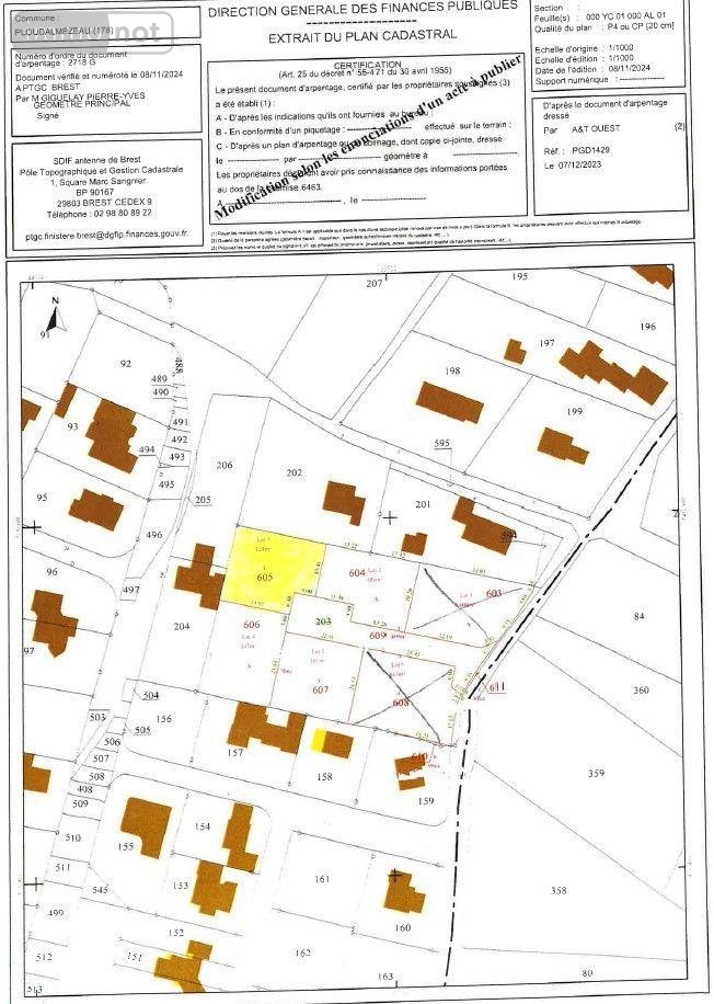 Terrain a batir a vendre Ploudalmézeau 29830 Finistère 524 m2  106534 euros