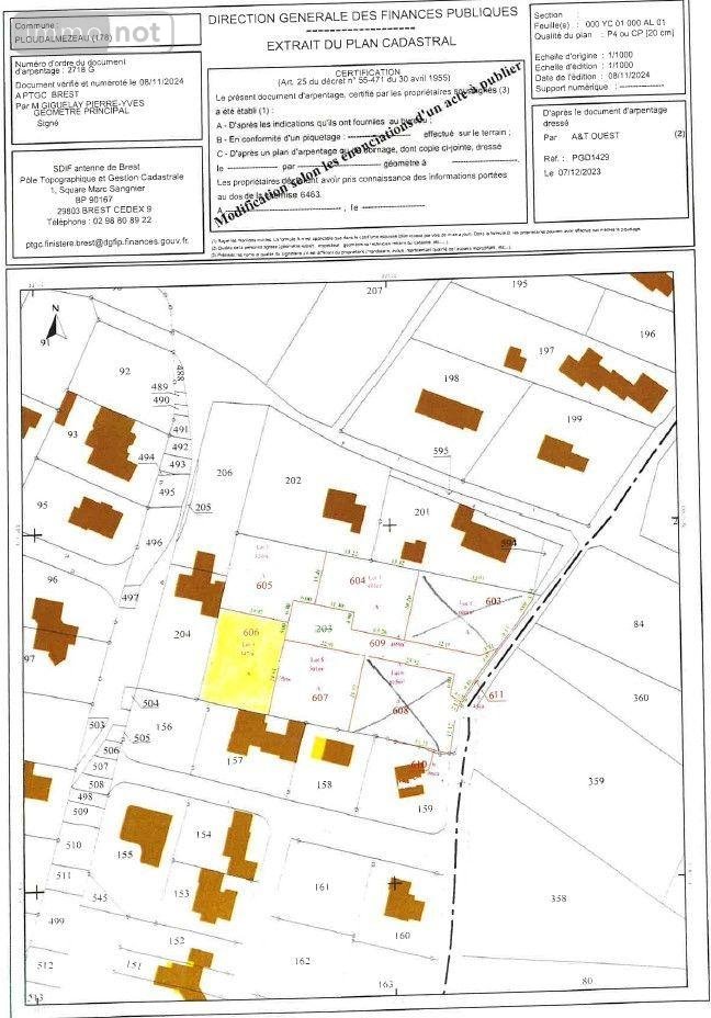 Terrain a batir a vendre Ploudalmézeau 29830 Finistère 547 m2  111126 euros