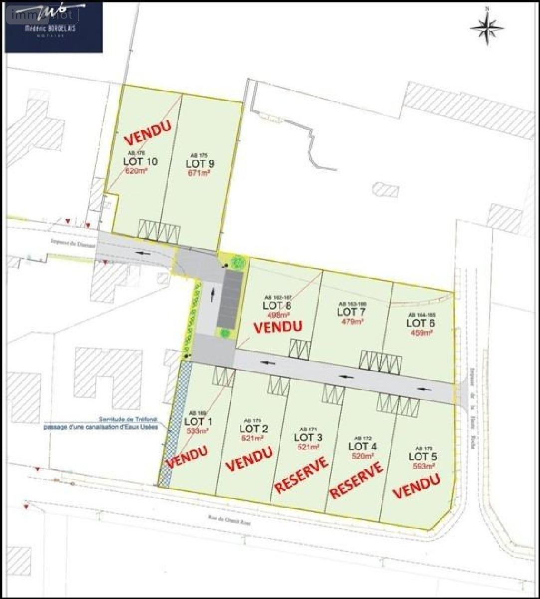 Terrain a batir a vendre Ligné 44850 Loire-Atlantique  119600 euros