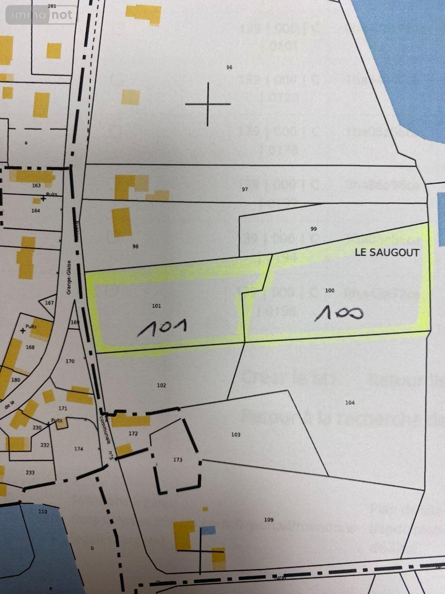 Terrain a batir a vendre Neuillay-les-Bois 36500 Indre 9522 m2  27700 euros