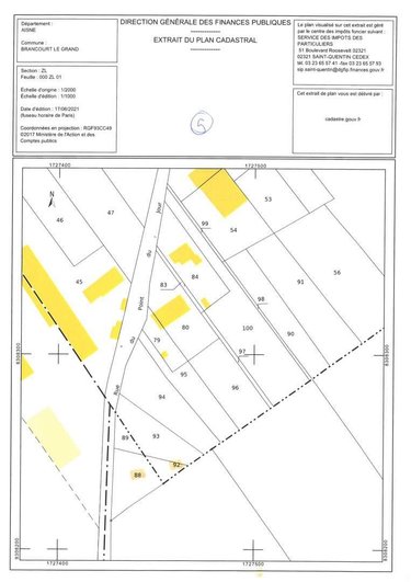 Terrain a batir a vendre Brancourt-le-Grand 02110 Aisne 720 m2  24000 euros