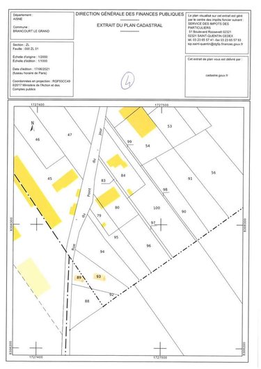 Terrain a batir a vendre Brancourt-le-Grand 02110 Aisne 830 m2  27000 euros