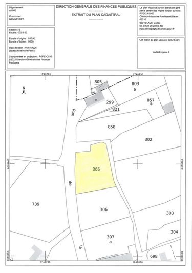 Terrain a batir a vendre Mennevret 02630 Aisne 757 m2  19400 euros