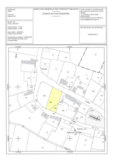 Terrain a batir a vendre Wiège-Faty 02120 Aisne 912 m2  23000 euros
