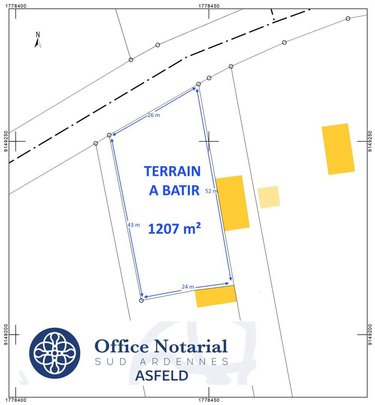 Terrain a batir a vendre Le Thour 08190 Ardennes 1207 m2  58300 euros