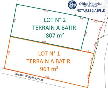 Terrain a batir a vendre Thugny-Trugny 08300 Ardennes 963 m2  47000 euros