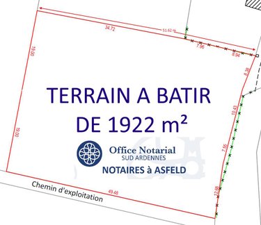 Terrain a batir a vendre Thugny-Trugny 08300 Ardennes 963 m2  47000 euros
