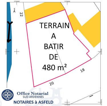 Terrain a batir a vendre Le Thour 08190 Ardennes 480 m2  25520 euros