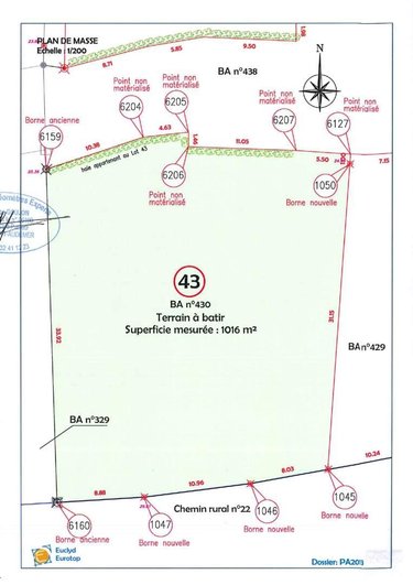 Terrain a batir a vendre Pont-Audemer 27500 Eure 1016 m2  81965 euros