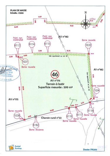 Terrain a batir a vendre Pont-Audemer 27500 Eure 599 m2  48511 euros