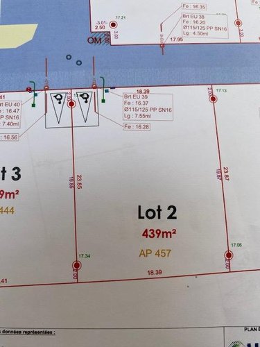Terrain a batir a vendre Pont-l'Abbé 29120 Finistère 439 m2  85754 euros