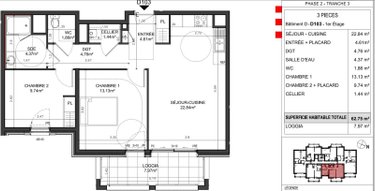 Appartement a vendre Dinard 35800 Ille-et-Vilaine 63 m2 3 pièces 436800 euros