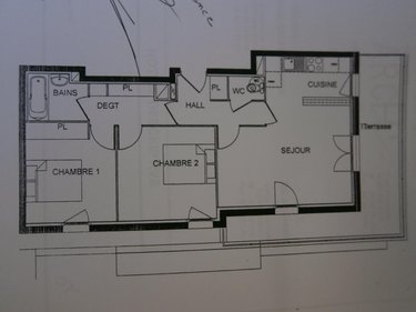 Location appartement L'Hermitage 35590 Ille-et-Vilaine 59 m2 3 pièces 635 euros