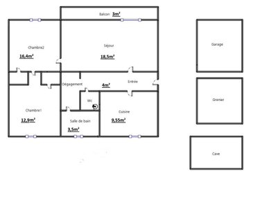 Appartement a vendre Rennes 35000 Ille-et-Vilaine 69 m2 3 pièces 292600 euros