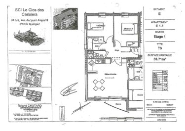 Appartement a vendre Bain-de-Bretagne 35470 Ille-et-Vilaine 54 m2 3 pièces 146000 euros