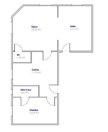 Appartement a vendre Tours 37000 Indre-et-Loire 55 m2 3 pièces 169960 euros