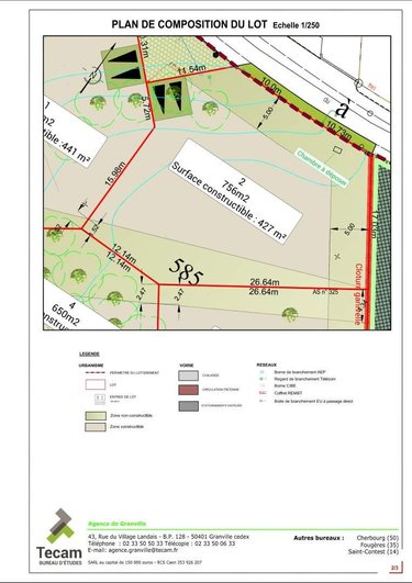 Terrain a batir a vendre Saint-Pair-sur-Mer 50380 Manche 755 m2  264656 euros