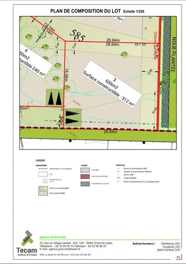 Terrain a batir a vendre Saint-Pair-sur-Mer 50380 Manche 655 m2  229020 euros