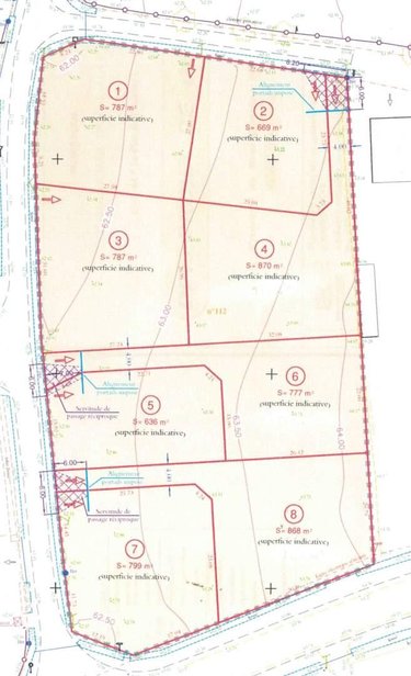 Terrain a batir a vendre Allaire 56350 Morbihan 787 m2  37815 euros