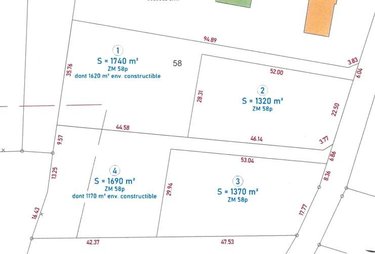 Terrain a batir a vendre Saint-Gravé 56220 Morbihan 1370 m2  42400 euros