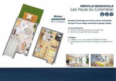 Maison a vendre Merville-Franceville-Plage 14810 Calvados 80 m2 4 pièces 262800 euros