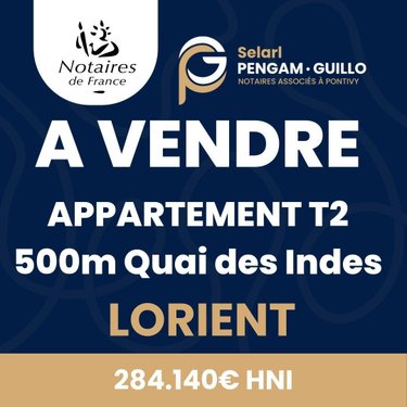 Appartement a vendre Lorient 56100 Morbihan 78 m2 2 pièces 284140 euros