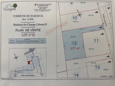 Terrain a batir a vendre Maroeuil 62161 Pas-de-Calais 577 m2  78800 euros