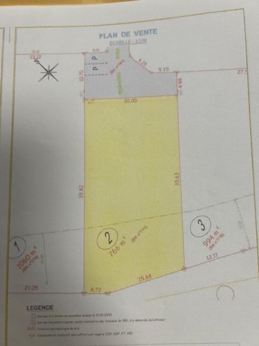 Terrain a batir a vendre Cambrai 59400 Nord 766 m2  63800 euros