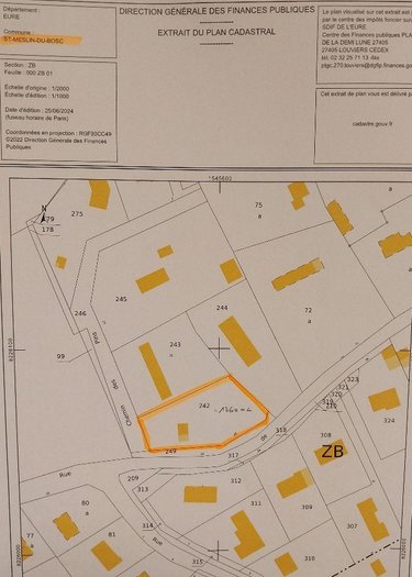 Terrain a batir a vendre Saint-Meslin-du-Bosc 27370 Eure 1360 m2  74200 euros