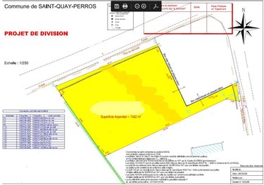 Terrain a batir a vendre Saint-Quay-Perros 22700 Côtes-d'Armor 1342 m2  209600 euros