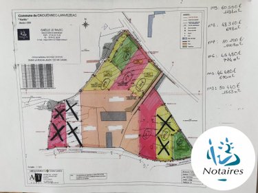 Terrain a batir a vendre Caouënnec-Lanvézéac 22300 Côtes-d'Armor 1563 m2  45480 euros