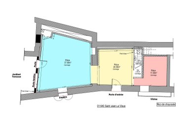 Location fonds et murs commerciaux Saint-Jean-le-Vieux 01640 Ain 70 m2  650 euros