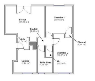 Appartement a vendre Le Petit-Quevilly 76140 Seine-Maritime 55 m2  49000 euros