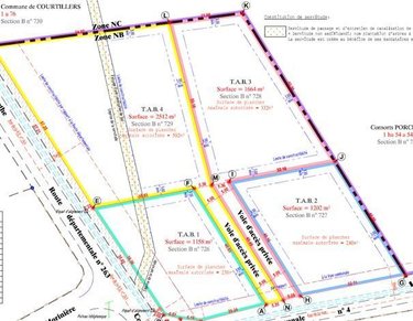 Terrain a batir a vendre Courtillers 72300 Sarthe 1664 m2  45000 euros