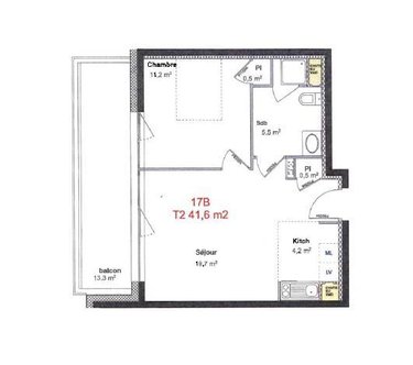 Location appartement Bezannes 51430 Marne 41 m2 2 pièces 593 euros