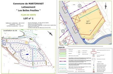 Terrain a batir a vendre Martinvast 50690 Manche 375 m2  67672 euros