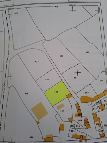 Terrain a batir a vendre Berrien 29690 Finistère 734 m2  17500 euros