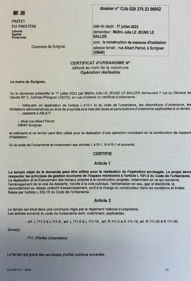 Terrain a batir a vendre Scrignac 29640 Finistère 3565 m2  27500 euros