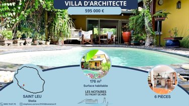 Maison a vendre Saint-Leu 97436 Réunion 174 m2 6 pièces 595000 euros