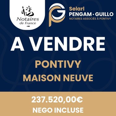 Maison a vendre Pontivy 56300 Morbihan 76 m2 4 pièces 237520 euros