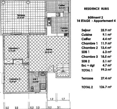Location appartement Le Robert 97231 Martinique 94 m2 4 pièces 1130 euros