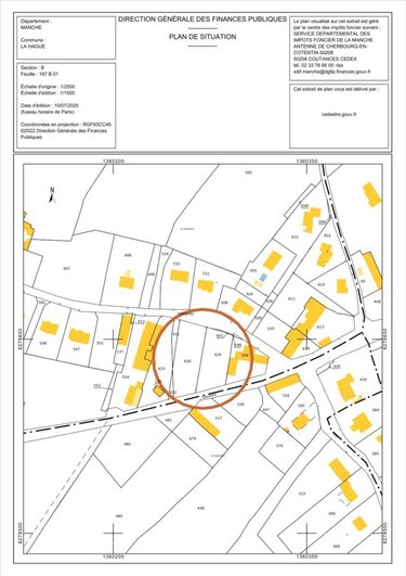 Terrain a batir a vendre Flottemanville-Hague 50690 Manche 1117 m2  74200 euros