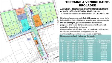 Terrain a batir a vendre Saint-Broladre 35120 Ille-et-Vilaine 525 m2  52875 euros