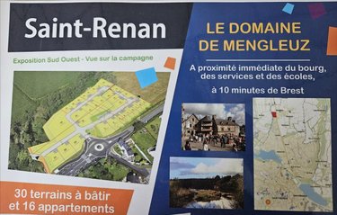 Terrain a batir a vendre Saint-Renan 29290 Finistère 421 m2  128400 euros