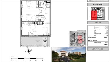 Appartement a vendre Mont-de-Marsan 40000 Landes 43 m2 2 pièces 169600 euros