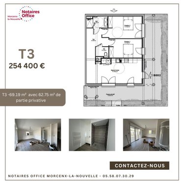 Appartement a vendre Mont-de-Marsan 40000 Landes 43 m2 2 pièces 169600 euros