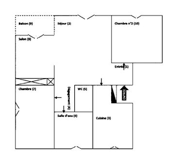Location appartement Reims 51100 Marne 64 m2 4 pièces 720 euros