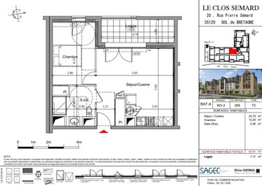 Appartement a vendre Dol-de-Bretagne 35120 Ille-et-Vilaine 42 m2 2 pièces 139000 euros